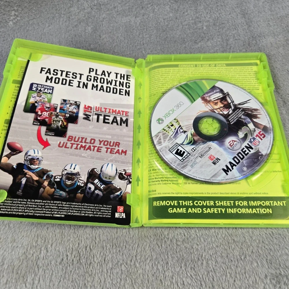 Madden NFL 15 Xbox 360 EA Sports Football Game Richard Sherman Tested Works CIB